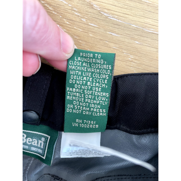 L.L.Bean kids snow pants shell black sz 14 TEK gator & zipper at hem unisex - Picture 9 of 11